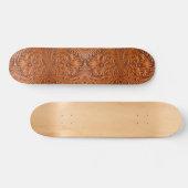 Cowboy Rustikaler Western mit handgefertigtem Lede Skateboard (Horizontal)