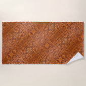 Cowboy Rustikaler Western mit handgefertigtem Lede Strandtuch (Vorderseite)