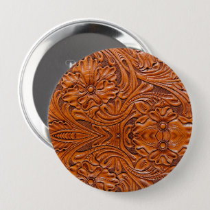 Cowboy-Rustikalisches Western-Land geprägter Leder Button
