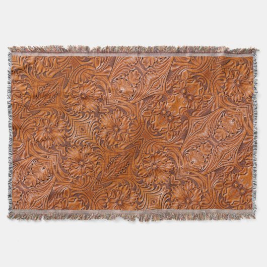 Cowboy-Rustikalisches Western-Land-Lederdruck Decke (Vorderseite)