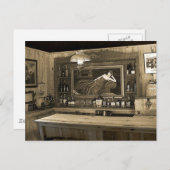 Cowboy Saloon Postkarte (Vorne/Hinten)