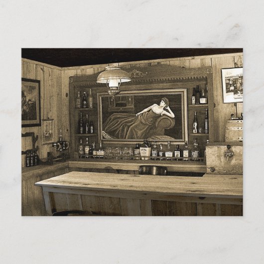 Cowboy Saloon Postkarte (Vorderseite)