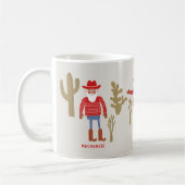 Cowboy Santa Claus Christmas Custom Text Kaffeetasse (Links)