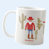 Cowboy Santa Claus Christmas Custom Text Kaffeetasse