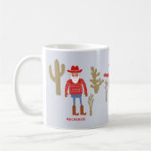 Cowboy Santa Claus Christmas Custom Text Kaffeetasse (Links)