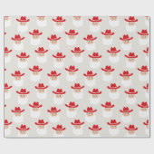 Cowboy Santa Claus Christmas Geschenkpapier (Flach)
