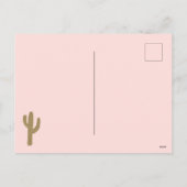 Cowboy Santa Claus Christmas Pink Feiertagspostkarte (Rückseite)