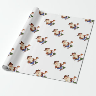 Cowboy Santa Claus Geschenkpapier