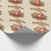 Cowboy Santa Claus Geschenkpapier (Ecke)