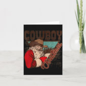 Cowboy Santa Claus Merry Christmas Western Country Karte (Vorderseite)