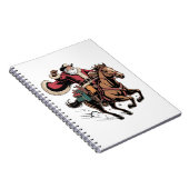 Cowboy Santa Claus Reiten Ein Pferd Weihnachten Notizblock (Rechte Seite)