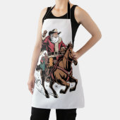 Cowboy Santa Claus Reiten Ein Pferd Weihnachten Schürze (InSitu)