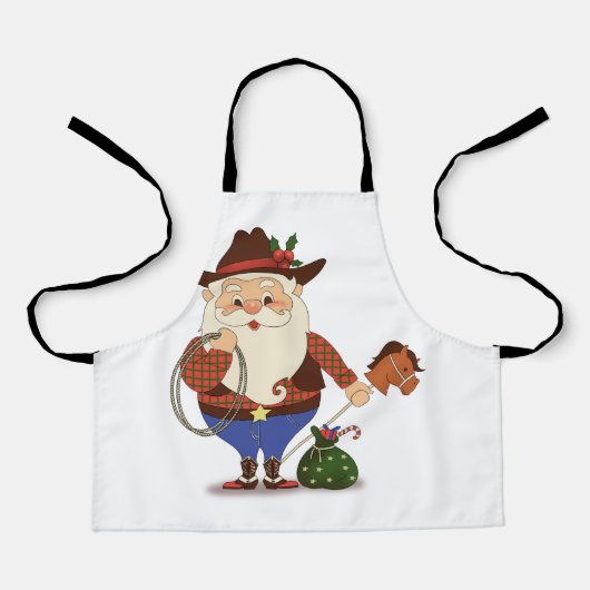 Cowboy Santa Claus Schürze (Vorderseite)