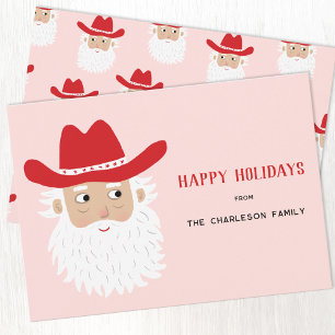 Cowboy Santa Claus Weihnachten Pink