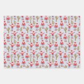 Cowboy Santa Claus Western Christmas Geschenkpapier Set (Vorderseite)