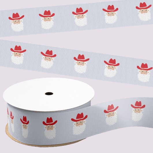 Cowboy Santa Claus Western Christmas Ripsband