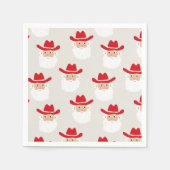 Cowboy Santa Claus Western Christmas Serviette (Vorderseite)