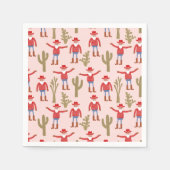 Cowboy Santa Claus Western Christmas Serviette (Vorderseite)