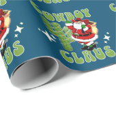 Cowboy Santa Cowboy Claus und Cactus Tree Geschenkpapier (Rolleneckpunkt)