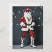Cowboy Santa Feiertagskarte (Vorderseite)