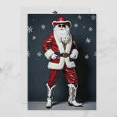Cowboy Santa Feiertagskarte (Vorne/Hinten)