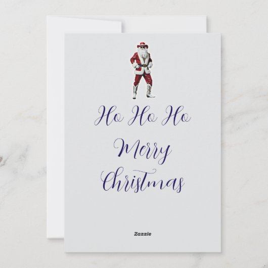 Cowboy Santa Feiertagskarte (Rückseite)