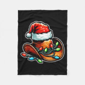Cowboy Santa Hat Xmas Reindeer Rodeo Christmas In  Fleecedecke (Vorderseite)