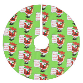 Cowboy Santa Makin' Liste Polyester Weihnachtsbaumdecke