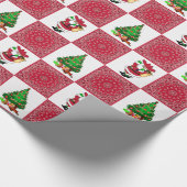 Cowboy Santa mit Red Bandana Print Geschenkpapier (Ecke)