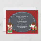 Cowboy Santa Riding Pferd Urlaub Geburtstag Einlad Einladung (Rückseite)