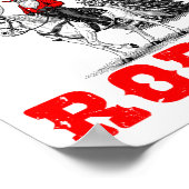 Cowboy Santa Riding Reindeer North Le Rodeo Christ Poster (Ecke)