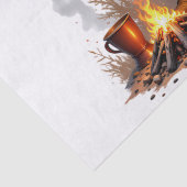 Cowboy Santa: Rustic Campfire Christmas Graphic Seidenpapier (Detail)