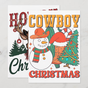Cowboy-Santa-Western-Weihnachten-Rodeo-PNG-Design Feiertagskarte