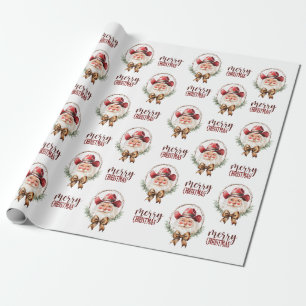 Cowboy Santa Wrapping Paper Geschenkpapier