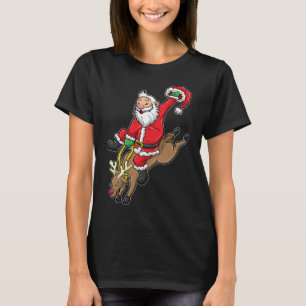 Cowboy Santa Xmas Rentier Rodeo Weihnachten in Tex T-Shirt
