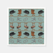 Cowboy-Scheunenparty Serviette (Vorderseite)