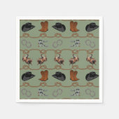 Cowboy-Scheunenparty Serviette (Vorderseite)
