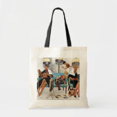 Cowboy schlafend im Schönheits-Salon Tragetasche (Vorne)