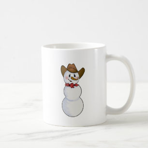 Cowboy-Schneemann mit rotem Bandana Kaffeetasse