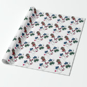 Cowboy-Schneemänner Weihnachten Geschenkpapier (Ungerollt)