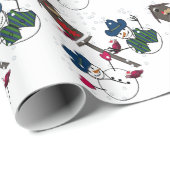 Cowboy-Schneemänner Weihnachten Geschenkpapier (Rolleneckpunkt)