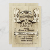 Cowboy-Schuhe Western-Verlobungsparty Einladungen (Vorne/Hinten)