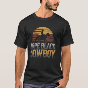 Cowboy Schwarz Afroamerikanischer Pferdereiter Rod T-Shirt