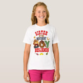 Cowboy Schwester des Geburtstags T-Shirt (Vorne ganz)