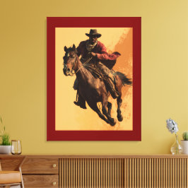 COWBOY-SCHWUNG # 3 LEINWANDDRUCK
