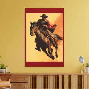 COWBOY-SCHWUNG # 3 LEINWANDDRUCK