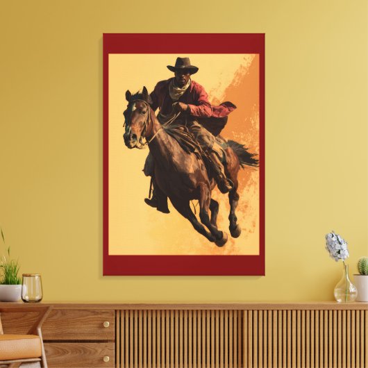 COWBOY-SCHWUNG # 3 LEINWANDDRUCK (Insitu (Wohnzimmer))