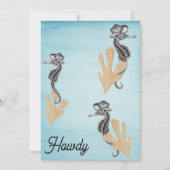 Cowboy Seepferd Pool Party Einladung (Vorderseite)