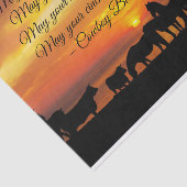 Cowboy Segen Rind Sunset Silhouette Seidenpapier (Ausschnitt)