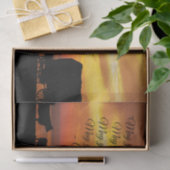 Cowboy Segen Rind Sunset Silhouette Seidenpapier (Geschenk)